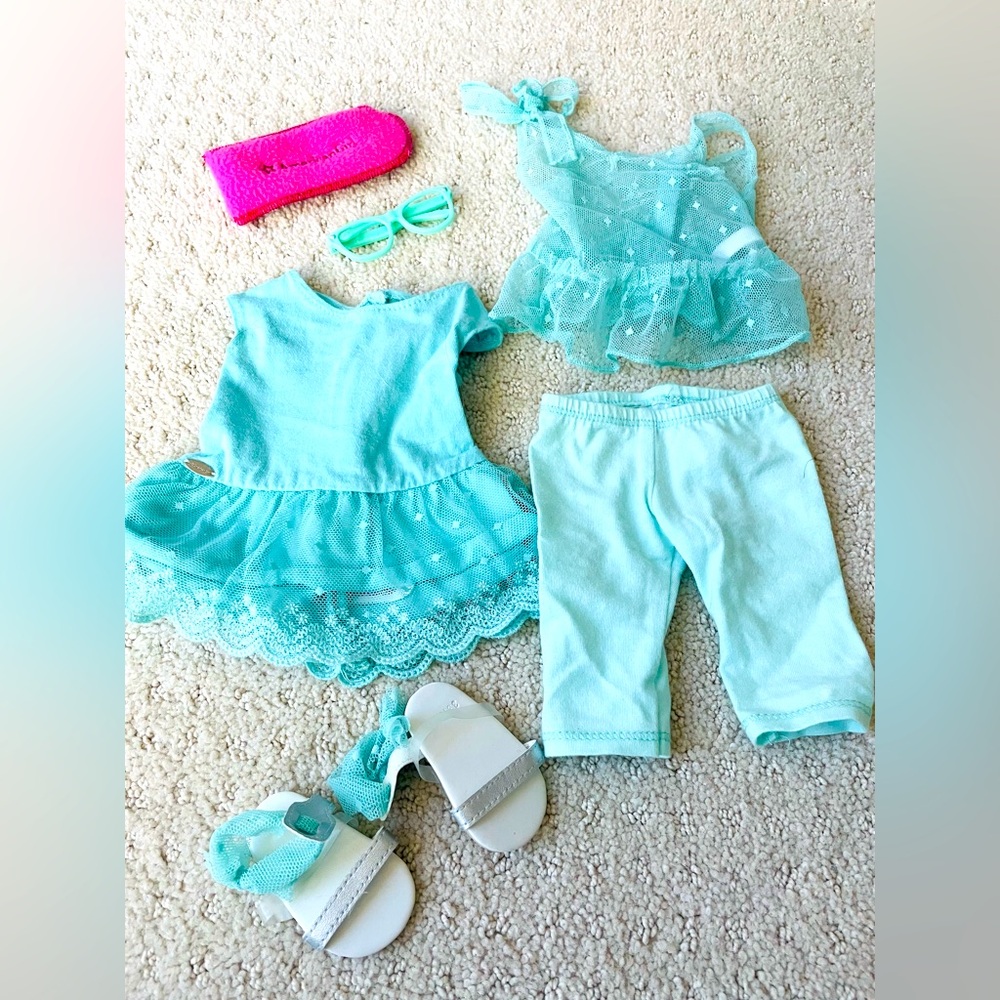 American girl, doll spring breeze dress set